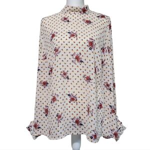 ModCloth A Grace if One's Own Chiffon Mock Neck Blouse